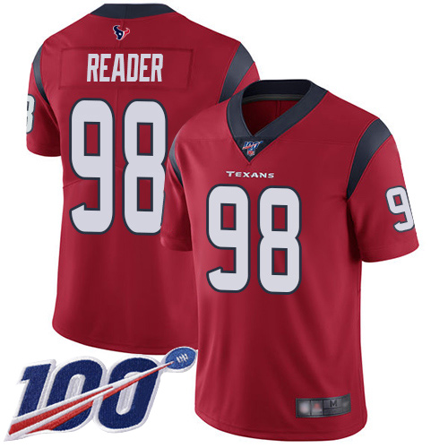 Houston Texans Limited Red Men D J  Reader Alternate Jersey NFL Football #98 100th Season Vapor Untouchable